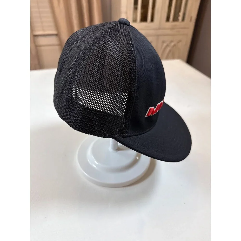 Miken Black Trucker Hat with Red Logo